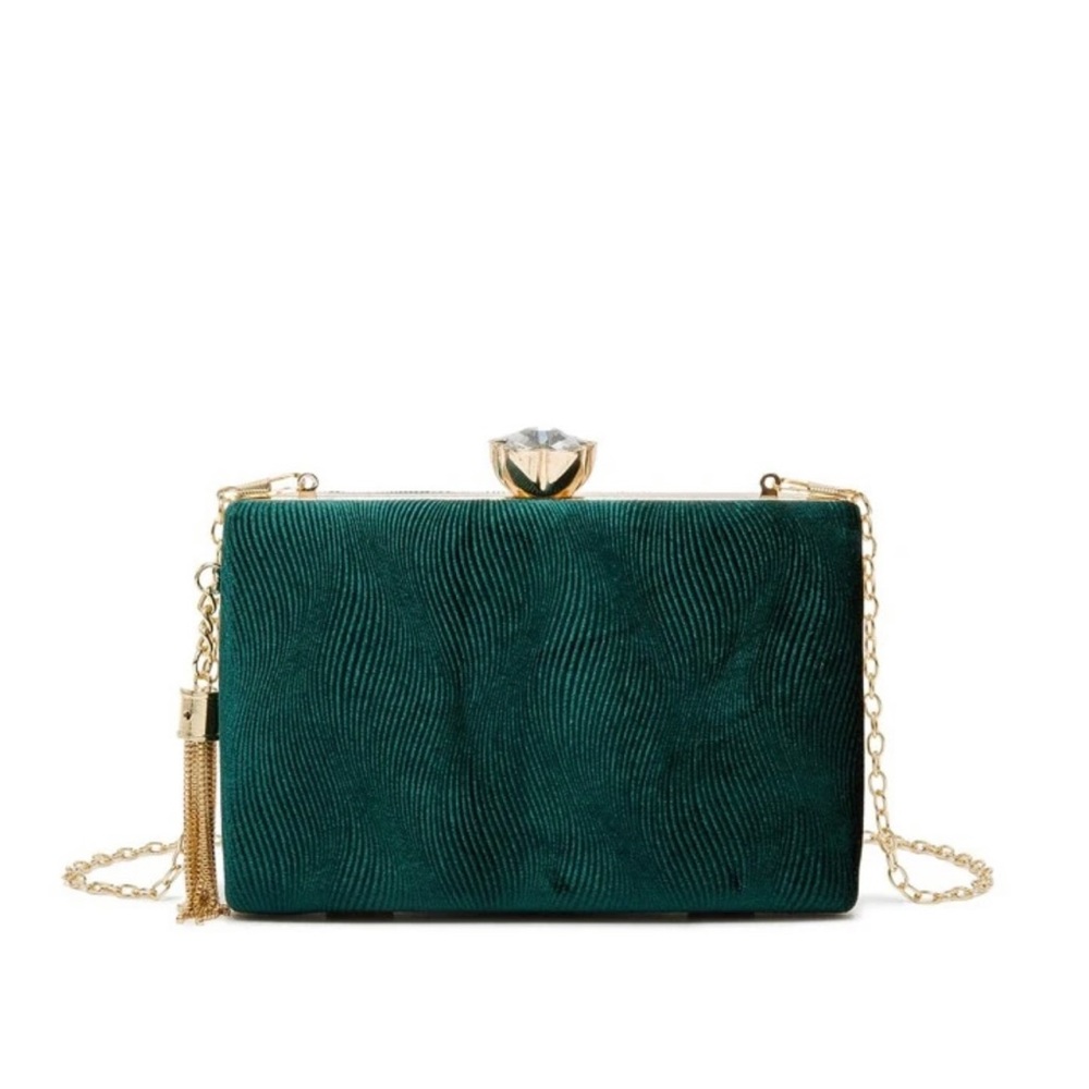Satin Evening Bag For Women Tassel Decor Clutch Purse